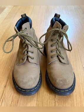Dr. Martens Tan Lace-Up Work Boots - Brown